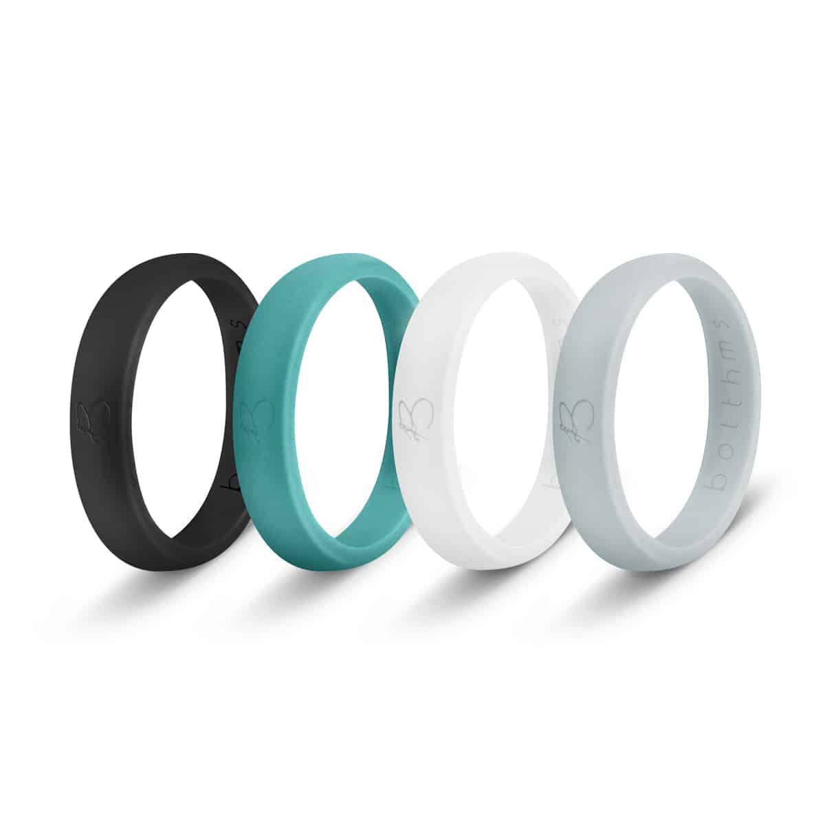 botthms Ladies Silicone Rings Combo Pack